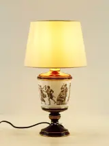 Vintage Italiaanse keramische tafellamp in Florentijnse stijl mid- 20th century tijdperk (jaren 50-70) – foto 3 – kavel bij De Kringwinkel, Antwerpen