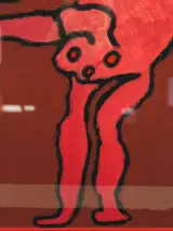 Ivan Vander Vliet - “Grappige figuur” - gouache, vroeg werk 2005 – foto 5 – kavel bij De Kringwinkel, Antwerpen