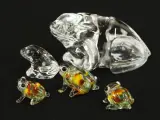 Hadeland Kikkerfiguren in helder/kleurrijk glas – kavel bij De Kringwinkel, Antwerpen