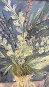 Monumentaal olieverfschilderij op doek – Jachtstilleven met fazant, wilde eend en bloemenvaas, gesigneerd Martin Neirynck (inclusief echtheidscerti… – foto 5 – kavel bij De Kringwi