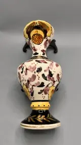Vintage Handbeschilderde Faience Sierkan (Peint Main) met Floraal Decor – foto 5 – kavel bij De Kringwinkel, Waardamme