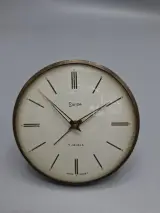 Vintage Swiza 7 Jewels Swiss Made Wekker / Tafelklok – Messing – kavel bij De Kringwinkel, Waardamme