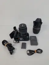 Complete Canon EOS 350D (DS126071) DSLR-Cameraset met Twee Lenzen en Accessoires – kavel bij De Kringwinkel, Waardamme