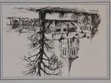 Inkttekening van Ghislain Swimberghe – kavel bij De Kringwinkel, Waardamme