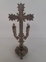 Antiek Frans altaarkruis (kruisbeeld of crucifix) in neogotische of barokstijl – foto 2 – kavel bij De Kringwinkel, Waardamme