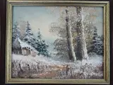 "Winterlandschap" van Gaston Quidousse – foto 2 – kavel bij De Kringwinkel, Waardamme
