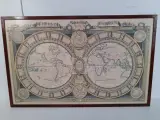 Decoratieve reproductie van de Carte générale contenant les mondes célestes, terrestres et civile – kavel bij De Kringwinkel, Waardamme