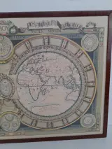 Decoratieve reproductie van de Carte générale contenant les mondes célestes, terrestres et civile – foto 3 – kavel bij De Kringwinkel, Waardamme