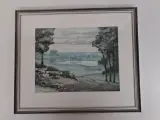 Atmosferisch landschapsets door Frans Hebbelinck, 30 /350 – kavel bij De Kringwinkel, Waardamme
