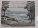 Atmosferisch landschapsets door Frans Hebbelinck, 30 /350 – foto 2 – kavel bij De Kringwinkel, Waardamme