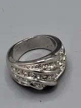 Brede zilverkleurige statement ring – foto 4 – kavel bij De Kringwinkel, Waardamme
