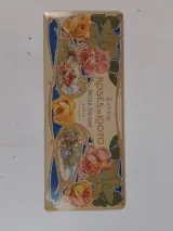 Vintage metalen reclamebord in Art Nouveau-stijl voor "Savon Roses de Kioto" – kavel bij De Kringwinkel, Waardamme