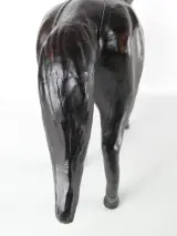Lederen Paardsculptuur – Handgemaakt – foto 5 – kavel bij De Kringwinkel, Heverlee