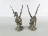 Set van 6 metalen vogelbeeldjes – 2 eenden en 2 fazantenkoppels – foto 2 – kavel bij De Kringwinkel, Heverlee