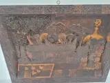 Bijzonder vintage houten wandreliëf – handgemaakt – Indonesische Minangkabau-stijl – 20e eeuw – foto 3 – kavel bij Onlineveilingmeester, Groningen