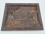 Bijzonder vintage houten wandreliëf – handgemaakt – Indonesische Minangkabau-stijl – 20e eeuw – foto 10 – kavel bij Onlineveilingmeester, Groningen
