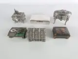 Fraaie verzameling van 6 diverse oude en vintage sieraden- en snuisterijdoosjes – 19e/20e eeuw – kavel bij De Kringwinkel, Heverlee