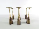 Set van 6 vintage verzilverde champagneflûtes met messing voet – foto 2 – kavel bij De Kringwinkel, Heverlee