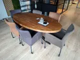 Ovale eetkamertafel met 6 stoelen – foto 2 – kavel bij Onlineveilingmeester, Hoogeveen