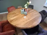Ronde eetkamertafel met 5 stoelen – foto 2 – kavel bij Onlineveilingmeester, Hoogeveen