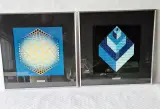 Set van 2 ingelijste Vasarely prints – foto 12 – kavel bij De Kringwinkel, Lochristi