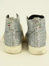 Philipp Plein high-top sneakers met zilverkleurige glitters en skull-detail – foto 3 – kavel bij De Kringwinkel, Antwerpen