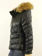 Stone Island zwarte gewatteerde winterjas met faux fur aan kap - maat: M – foto 7 – kavel bij De Kringwinkel, Antwerpen