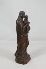 Antiek houten beeld: Maria met kindje Jezus – foto 3 – kavel bij De Kringwinkel, Brecht