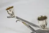 Metalen driearmige kandelaar – foto 5 – kavel bij De Kringwinkel, Brecht