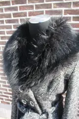 Grijze Guess tweed winterjas - maat 36 – foto 5 – kavel bij De Kringwinkel, Brecht