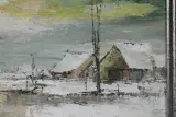 Olieverfschilderij van een sfeervol winterlandschap – foto 4 – kavel bij De Kringwinkel, Brecht