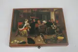 Diverse postzegels in decoratieve sigarendoos – foto 2 – kavel bij De Kringwinkel, Brecht