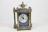 Chinese cloisonné-tafelklok – kavel bij De Kringwinkel, Brecht