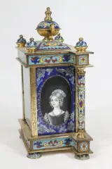 Chinese cloisonné-tafelklok – foto 2 – kavel bij De Kringwinkel, Brecht