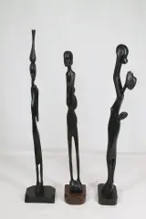 Set van 3 Afrikaanse houten beelden – kavel bij De Kringwinkel, Brecht