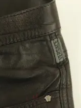 Versace Jeans Couture stoere zwarte lederen damespantalon – foto 6 – kavel bij De Kringwinkel, Antwerpen