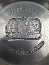 Tinnen herdenkingsbord België 1830-1980 – kavel bij De Kringwinkel, Gent