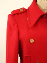 Michael Kors - rode double-breasted jas in virgin wool, angora & cashgora – foto 3 – kavel bij De Kringwinkel, Antwerpen