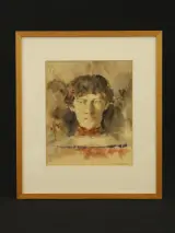 Slava Korobeynikov (°1968) – gesigneerde aquarel, portret – foto 2 – kavel bij De Kringwinkel, Antwerpen