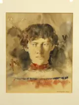 Slava Korobeynikov (°1968) – gesigneerde aquarel, portret – foto 3 – kavel bij De Kringwinkel, Antwerpen
