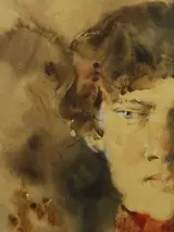 Slava Korobeynikov (°1968) – gesigneerde aquarel, portret – foto 4 – kavel bij De Kringwinkel, Antwerpen
