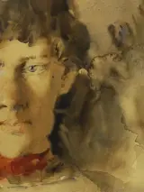 Slava Korobeynikov (°1968) – gesigneerde aquarel, portret – foto 5 – kavel bij De Kringwinkel, Antwerpen
