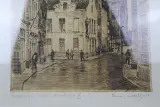 Genummerde ets “Katelijnestraat Mechelen” - Rom. Malfliet – foto 2 – kavel bij De Kringwinkel, Izegem