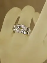 Sterling zilveren ring met schakelmotief – kavel bij De Kringwinkel, Antwerpen