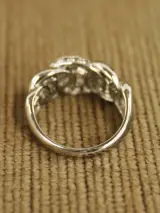 Sterling zilveren ring met schakelmotief – foto 4 – kavel bij De Kringwinkel, Antwerpen