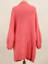 MaxMara roze oversized gebreid vest met zakken - maat L – foto 5 – kavel bij De Kringwinkel, Antwerpen