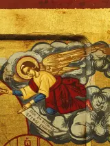 Handgemaakte Byzantijnse icoon Maria met Kind - Pefkis - bladgoud en certificaat – foto 4 – kavel bij De Kringwinkel, Antwerpen