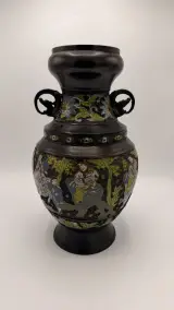 Antieke Japanse Bronzen Champlevé vaas – foto 3 – kavel bij De Kringwinkel, Dendermonde