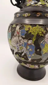 Antieke Japanse Bronzen Champlevé vaas – foto 9 – kavel bij De Kringwinkel, Dendermonde