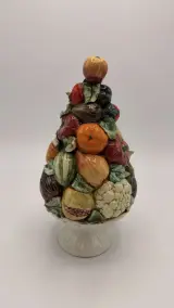 Italiaanse vintage Majolica fruittoren-handgemaakt – foto 3 – kavel bij De Kringwinkel, Dendermonde